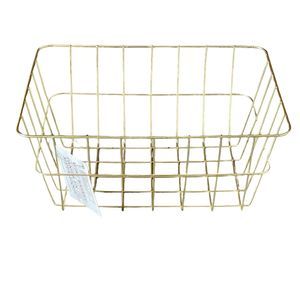 Birch & Vine Gold Wire Small Rectangular Organizer Storage Baskets Set 10 Office